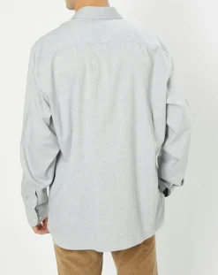 Homme Hackett London Chemise Slim Fit en Flanelle Chevron gris clair