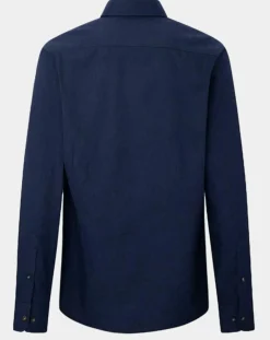 Hot Hackett London Chemise Slim Fit en Flanelle unie bleu moyen