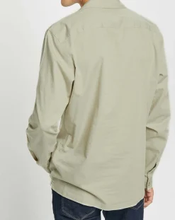 Homme Hackett London Chemise Slim Fit en Laine mélangée beige