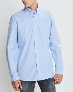 Discount Hackett London Chemise Slim Fit Fil Coupé imprimée bleue