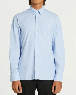 Discount Hackett London Chemise Slim Fit Fil Coupé imprimée bleue