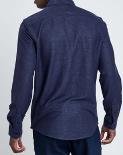 Homme Dockers Chemise Slim Fit Flex rayures bleu foncé/blanc