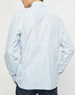 Homme Hackett London Chemise Slim Fit Imprimé en allover bleu clair