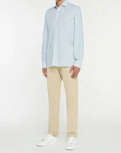 Homme Hackett London Chemise Slim Fit Imprimé en allover bleu clair