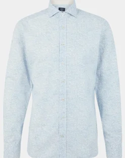 Homme Hackett London Chemise Slim Fit Imprimé en allover bleu clair