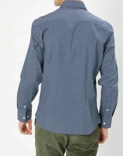 Homme Hackett London Chemise Slim Fit imprimée bleu foncé