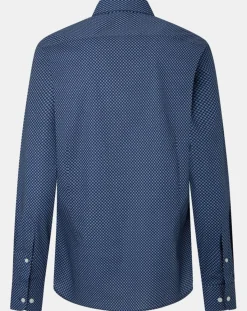 Homme Hackett London Chemise Slim Fit imprimée bleu foncé