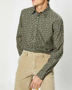 Homme Hackett London Chemise Slim Fit imprimée kaki