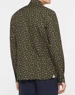 Homme Hackett London Chemise Slim Fit imprimée kaki