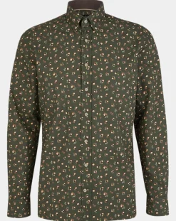 Homme Hackett London Chemise Slim Fit imprimée kaki