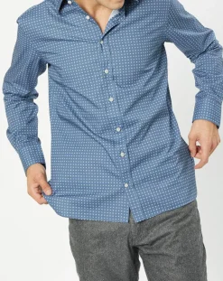 New Hackett London Chemise Slim Fit imprimée foulard bleu foncé