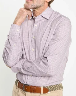 New Hackett London Chemise Slim Fit imprimée gris/bordeaux