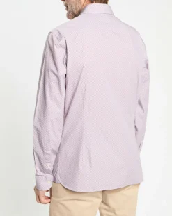 New Hackett London Chemise Slim Fit imprimée gris/bordeaux