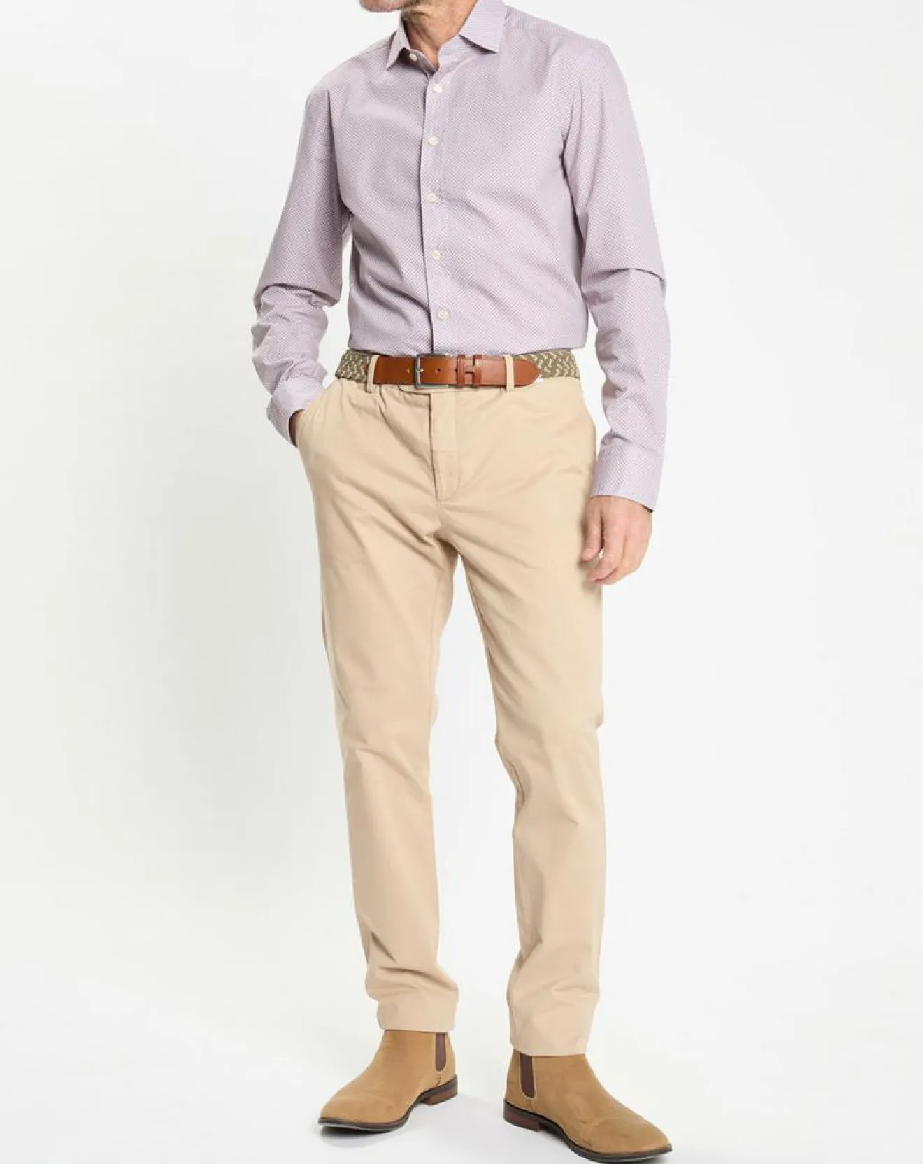 New Hackett London Chemise Slim Fit imprimée gris/bordeaux