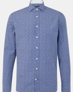 Homme Hackett London Chemise Slim Fit imprimée bleu foncé