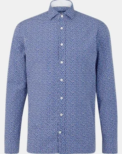 Homme Hackett London Chemise Slim Fit imprimée bleu foncé