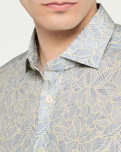 Homme Hackett London Chemise Slim Fit imprimée bleu ciel