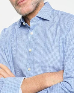 Clearance Hackett London Chemise Slim Fit imprimée bleue