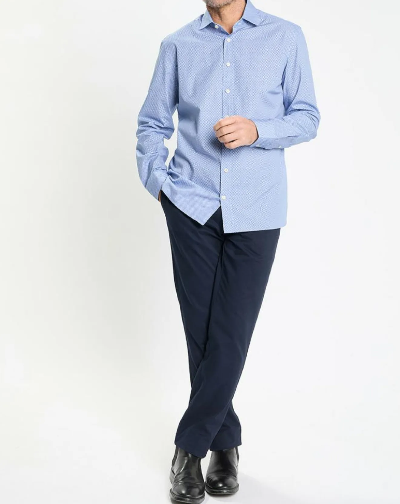 Clearance Hackett London Chemise Slim Fit imprimée bleue