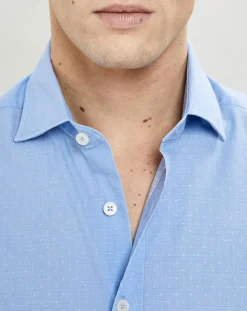 Homme Hackett London Chemise Slim Fit micro imprimé bleu ciel