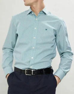 New Hackett London Chemise Slim Fit Milleraies vertes