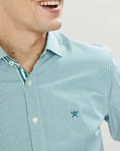 New Hackett London Chemise Slim Fit Milleraies vertes
