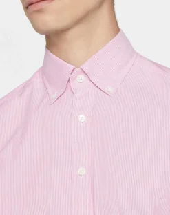 Sale Hackett London Chemise Slim Fit Milleraie Oxford blanc/rose