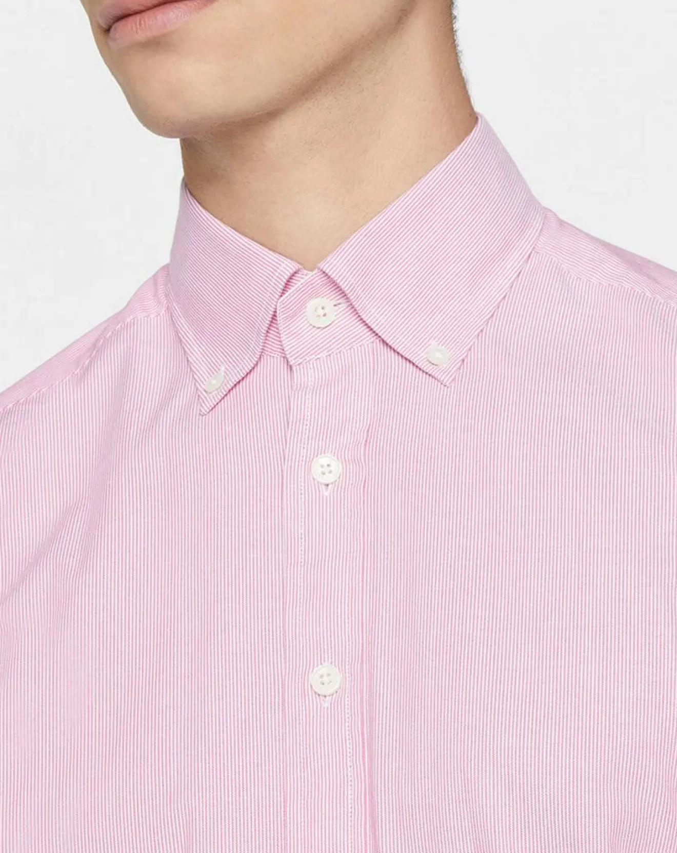 Sale Hackett London Chemise Slim Fit Milleraie Oxford blanc/rose
