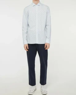 Online Hackett London Chemise Slim Fit Mix Travel imprimée bleu clair