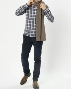 Clearance Hackett London Chemise Slim Fit Moy à carreaux gris/bleu/rouge