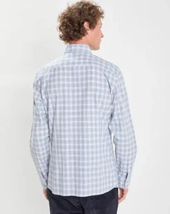 Hot Hackett London Chemise Slim Fit Oxford à carreaux bleu/blanc