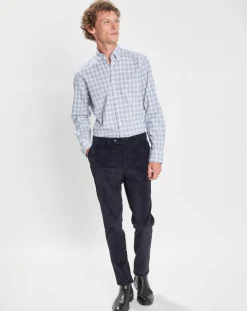 Hot Hackett London Chemise Slim Fit Oxford à carreaux bleu/blanc