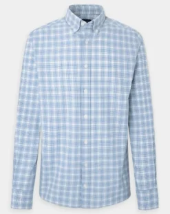Hot Hackett London Chemise Slim Fit Oxford à carreaux bleu/blanc