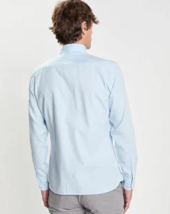 Sale Hackett London Chemise Slim Fit Oxford bleu ciel