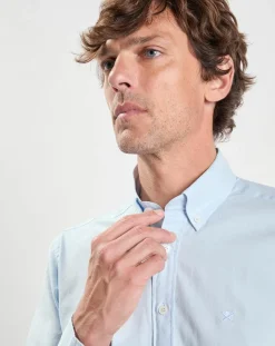 Sale Hackett London Chemise Slim Fit Oxford bleu ciel