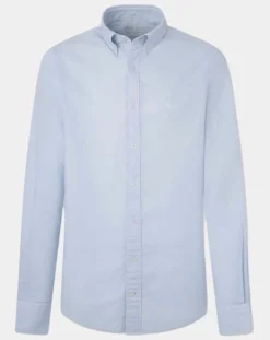 Sale Hackett London Chemise Slim Fit Oxford bleu ciel