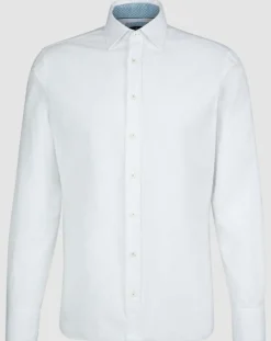 Clearance Hackett London Chemise Slim Fit Patch Coude blanche