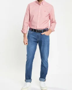 Homme Hackett London Chemise Slim Fit Pop à micro vichy rouge/blanc