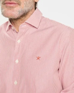 Sale Hackett London Chemise Slim Fit Pop Milleraies rouge/blanc