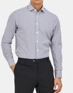Homme Hackett London Chemise Slim Fit rayée bleue