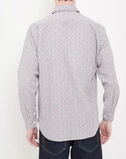 Femme Hartford Chemise Slim Fit Sammy imprimée beige/bleu/rouge