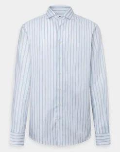Homme Hackett London Chemise Slim Fit Smart à rayures bleu/blanc