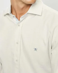 Hot Hackett London Chemise Slim Fit Trim Twil Sport beige