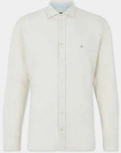 Hot Hackett London Chemise Slim Fit Trim Twil Sport beige