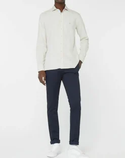 Hot Hackett London Chemise Slim Fit Trim Twil Sport beige