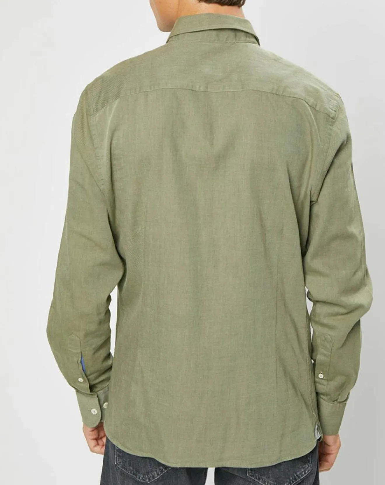 Homme Hackett London Chemise Slim fit Trim Twil Sport kaki