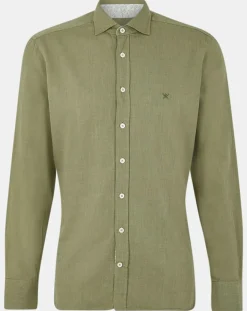Homme Hackett London Chemise Slim fit Trim Twil Sport kaki