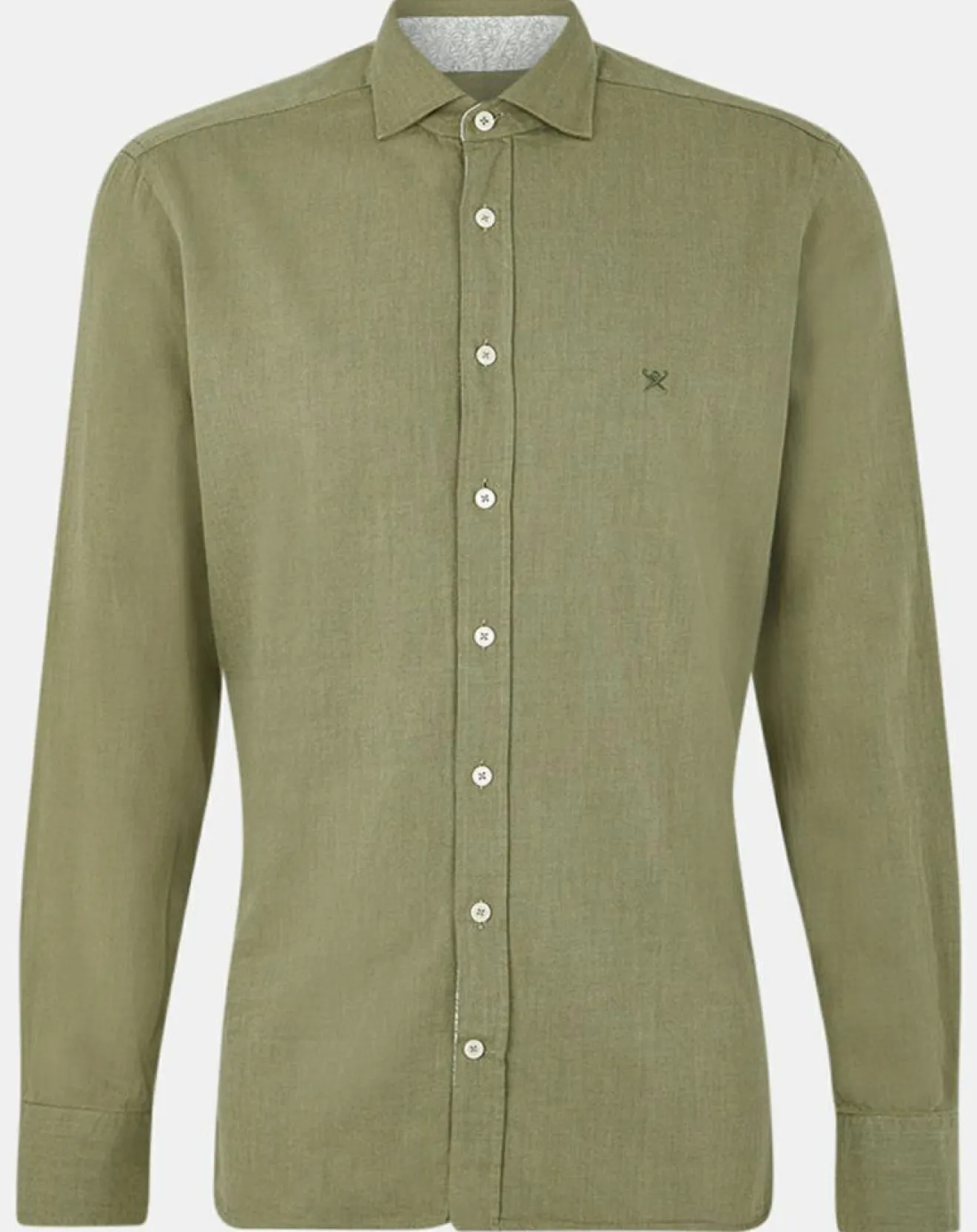 Homme Hackett London Chemise Slim fit Trim Twil Sport kaki