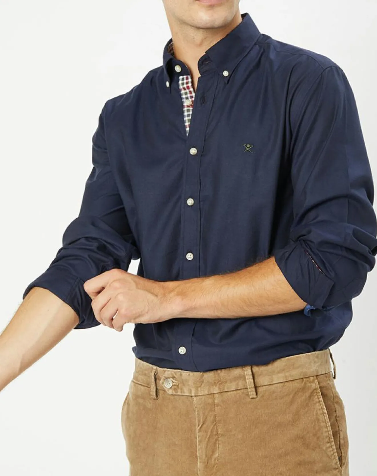 Hot Hackett London Chemise Slim Fit unie bleu foncé