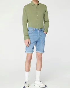 Homme Hackett London Chemise Slim Fit Unie Piquée kaki